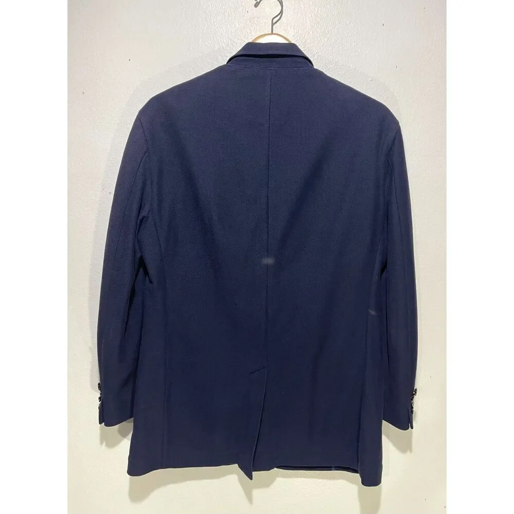 Polo Ralph Lauren Deconstructed knit blazer stretch casual  blue sports men's L